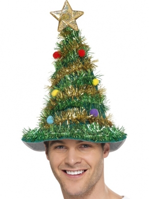 Kerstboom Muts met Versiering - maakt je Kerst kostuum helemaal af! Wij verkopen nog vele andere Kerst accessoires in onze webshop.