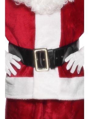 Kerstman riem - zwarte Kerstman riem (145 cm) met gouden gesp. Maakt je Kerstman kostuum helemaal af! We verkopen nog vele andere Kerst kostuums en accessoires in onze webshop.
