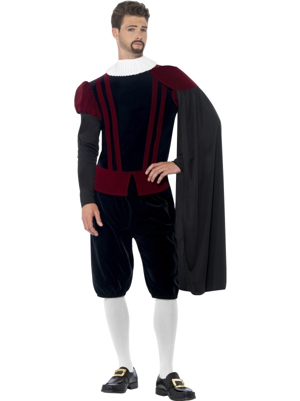 Een dagje als van Adel voelen met het Tudor Deluxe Kostuum. Er zit een shirt bij, een nette broek, een cape en een bijzondere hals ruche.
Maak je outfit af met een stoer zwaard! 